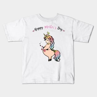 Unicorn Theme Mothers Day Gift Tshirt - Unicorn Mom Kids T-Shirt